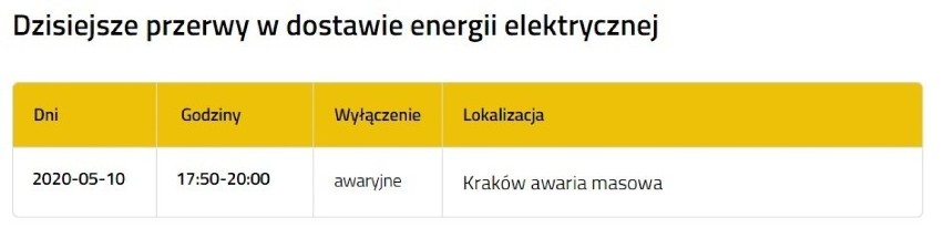 Kraków. Masowa awaria prądu w mieście. Jej powód zaskakuje
