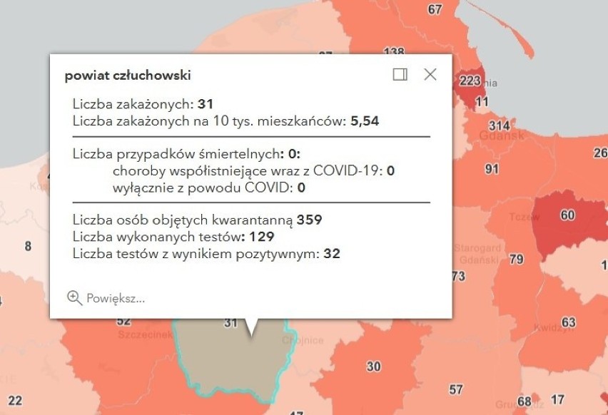 Zakażenia na Pomorzu 8.04.2021 r.