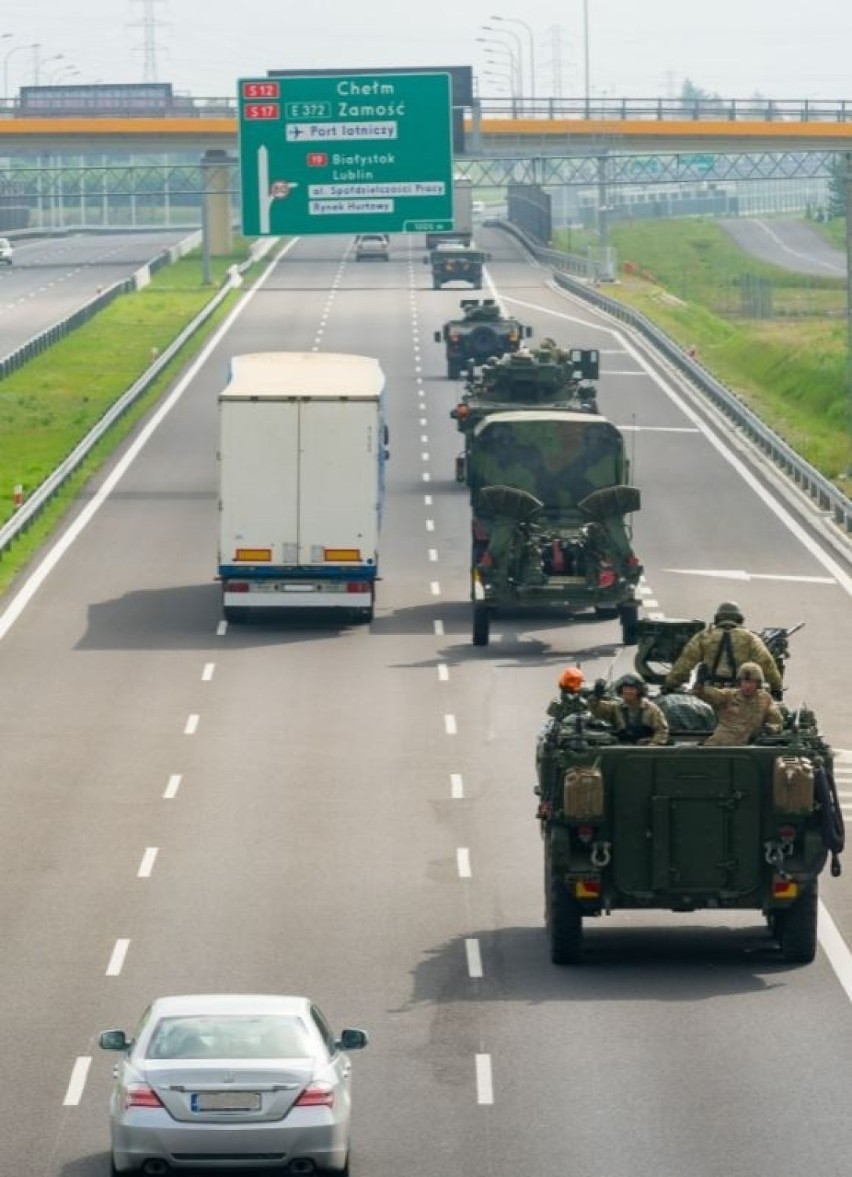 Pojazdy wojskowego będzie można spotkać m.in. na drogach A2...