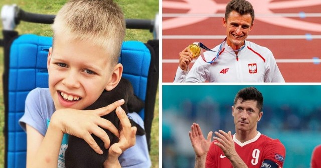 12-letniemu Kacprowi z Żor pomogli znakomici sportowcy: Dawid Tomala i Robert Lewandowski.