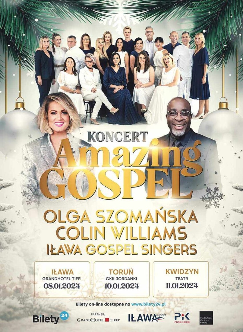Zapraszamy na niezwykły Koncert Amazing Gospel z Olga Szomańską, Colinem Williamsem i Iława Gospel Singers!