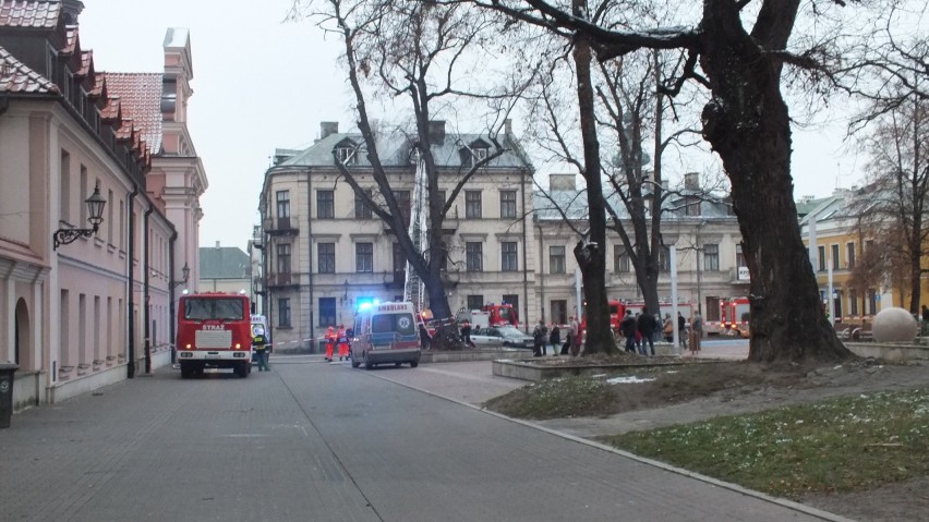 Pożar w Zamościu na starówce: w kamienicy wybuchła butla