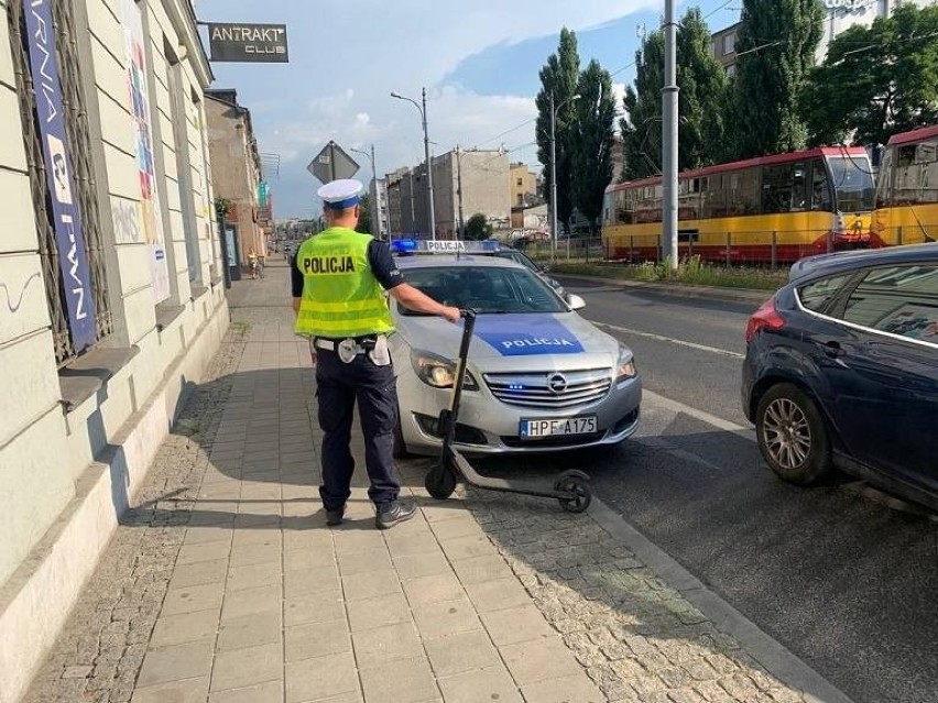 Łódź: Dwa razy więcej wypadków podczas jazdy na hulajnodze