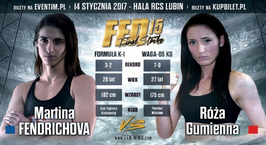 Gala Final Strike w Lubinie. Zmiany w walkach na FEN 15