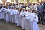 Ruszyły komunie 2023. Jako pierwsze sakrament przyjęły dzieci z kościoła pw. Wniebowzięcia NMP w Wągrowcu 