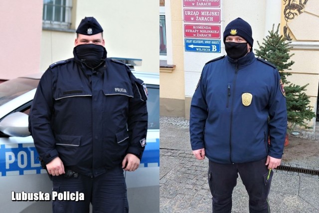 Policjant i strażnik miejski pomogli chorej kobiecie