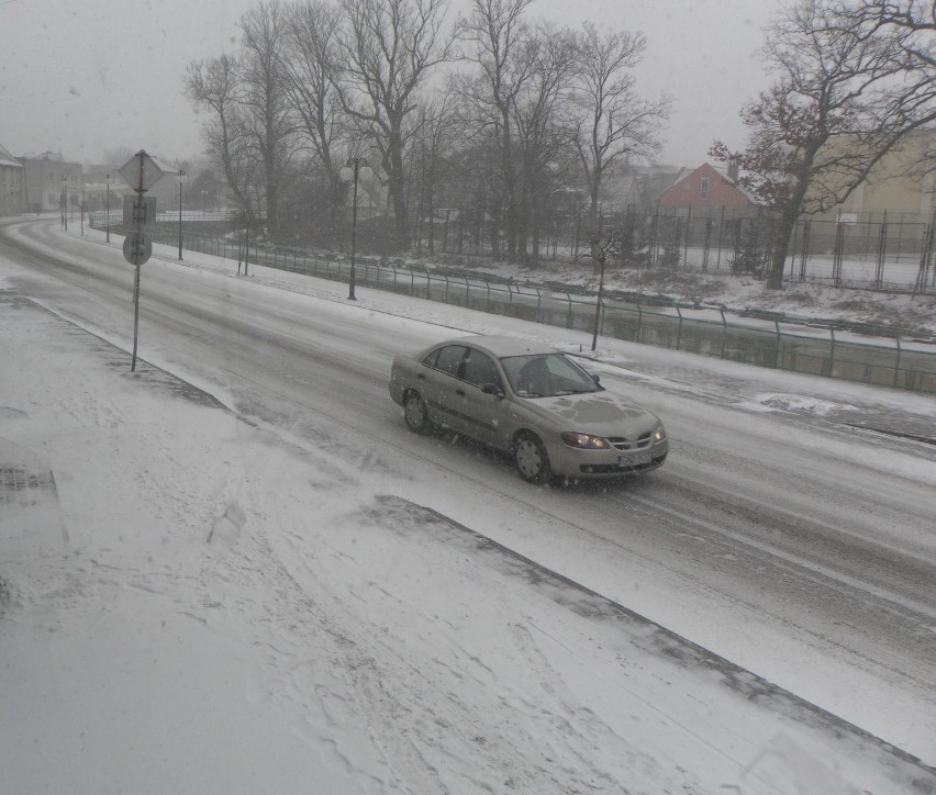 Zima znów zaatakowała, śnieg sypał całą noc. Dziś pogoda nie będzie rozpieszczała mieszkańców Żuław