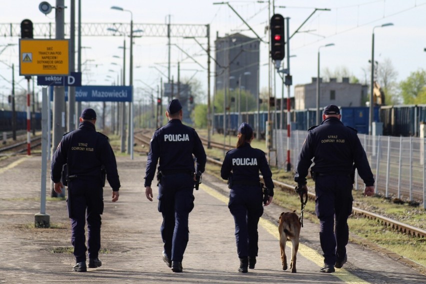 Policja i SOK (Straż Ochrony Kolei) w Tomaszowie na wspólnej akcji pod hasłem RAW (Rail Action Week)