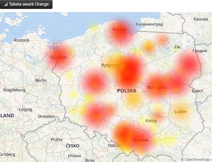 Awaria sieci Orange we Włocławku. W całym mieście nie działają telefony i internet