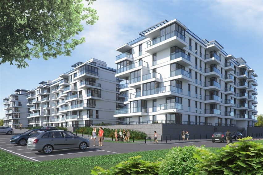 Zielona promenada, apartamentowce z widokiem na Wisłę i setki nowych mieszkań.