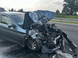 Groźny wypadek na autostradzie A2. Dwie osoby zostały przewiezione do szpitala