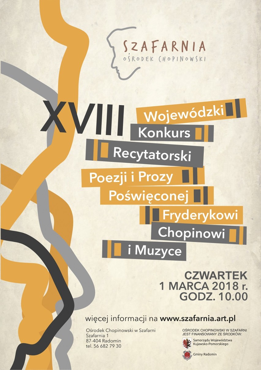 1 marca w Ośrodku Chopinowski w Szafarni odbędzie się 18. konkurs recytatorski poezji i prozy