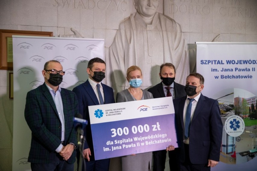 PGE GIEK przekazało pieniądze dla szpitala w Bełchatowie. Darowizna ma wspomóc placówkę w walce z koronawirusem