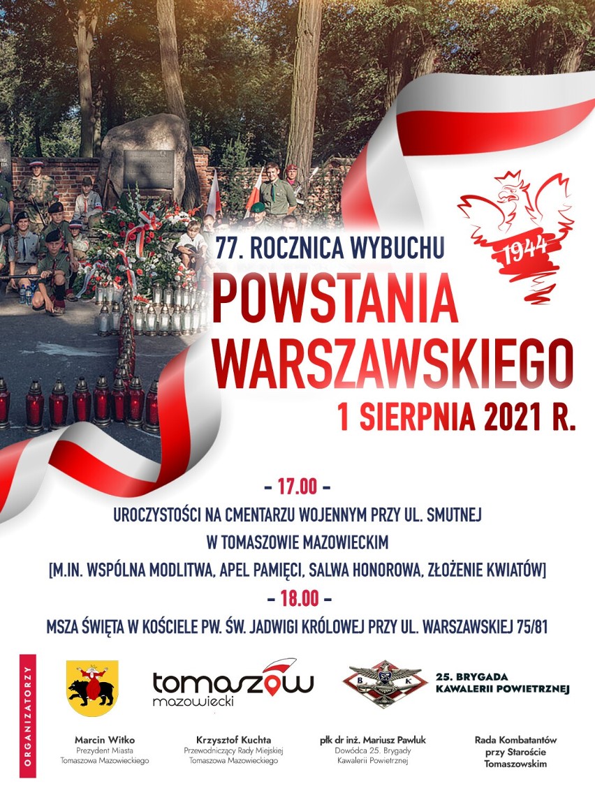 Jak będą wyglądać w Tomaszowie Maz. obchody rocznicy wybuchu powstania warszawskiego?