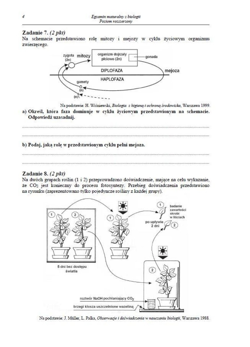 Matura 2014 Biologia - ODPOWIEDZI I ARKUSZE - poziom...