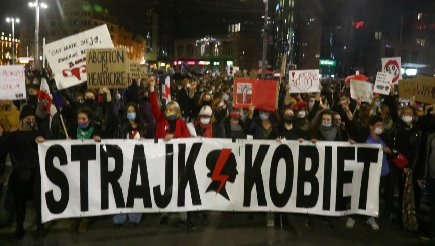 Protest kobiet we Wrocławiu.
