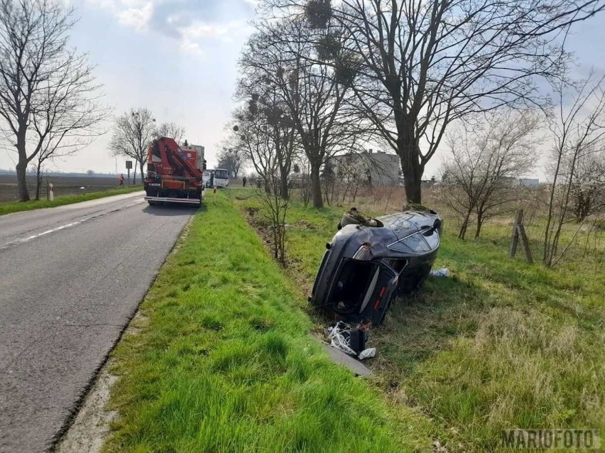 Wypadek w okolicy Lewina Brzeskiego.