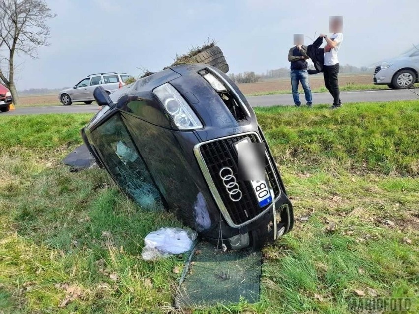 Wypadek w okolicy Lewina Brzeskiego.