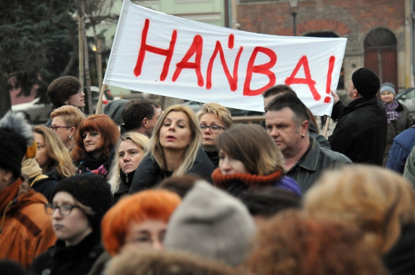 Strajk Kobiet. Protest na krośnieńskim Rynku