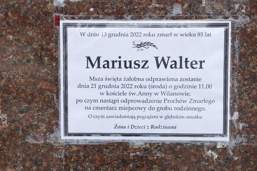 Pogrzeb Mariusza Waltera w Warszawie. Rodzina i przyjaciele pożegnali współtwórcę telewizji TVN 