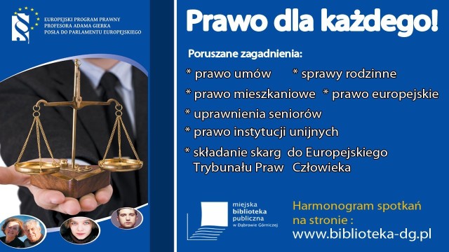 Dąbrowa Górnicza: biblioteka zaprasza na warsztaty prawne