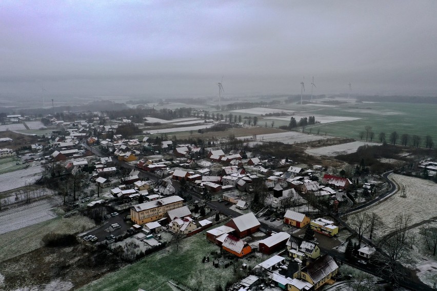 Zima w Postominie i okolicach. Zobacz zdjęcia z lotu ptaka