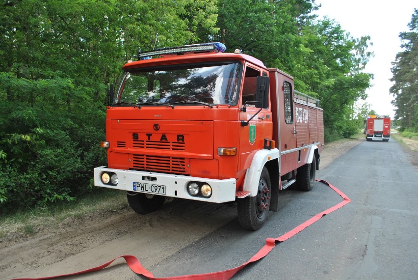 Iskra z ciągnika wywołała pożar na trasie Mariankowo-Belęcin [ZDJĘCIA]