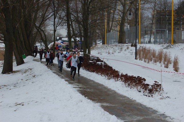 Tak biegano w Grand Prix Sztumu. W sobotę biegacze nie powinni już napotkać śniegu na trasie