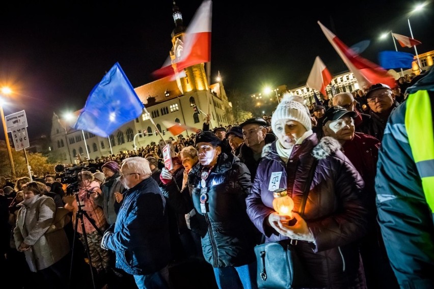 Tysiące obywateli zgromadziło się w środę w pobliżu sądów...