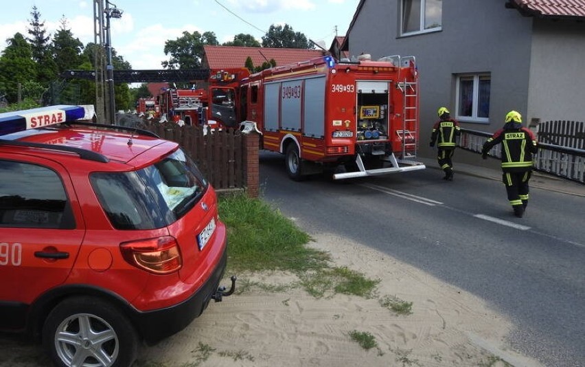 Pożar domu w Łazie w gminie Zabór