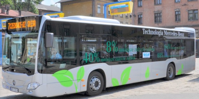 Taki nowoczesny autobus z klimatyzacją jest testowany w Czechowicach-Dziedzicach