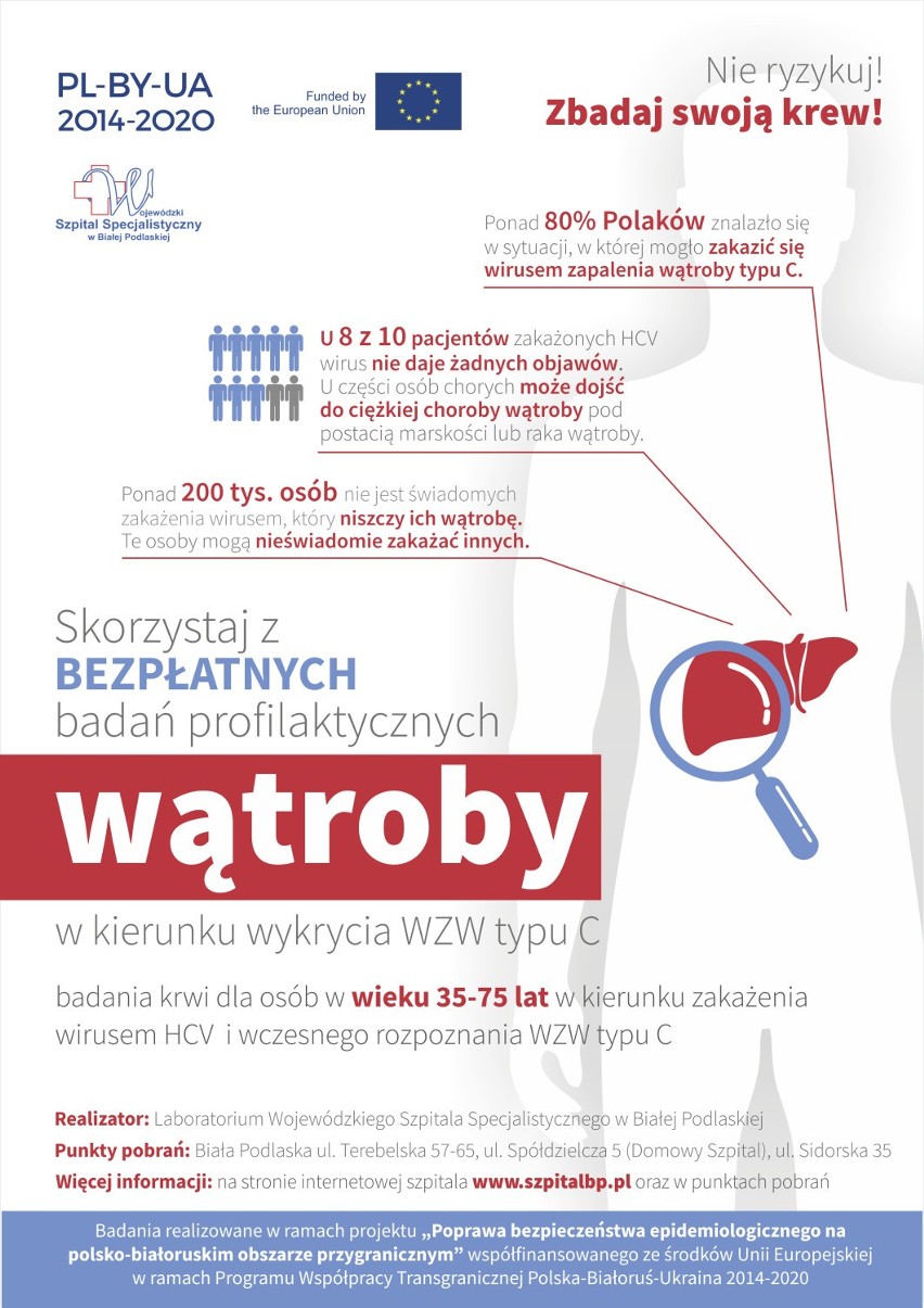 Bezpłatne badania profilaktyczne wątroby w bialskim szpitalu