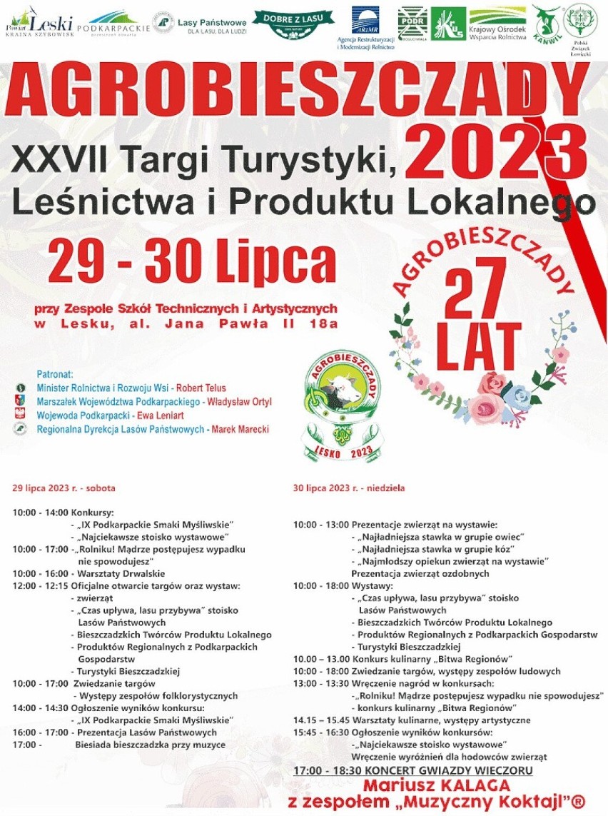 XXVII Targi Turystyki, Leśnictwa i Produktu Lokalnego "Agrobieszczady 2023" już w ten weekend!