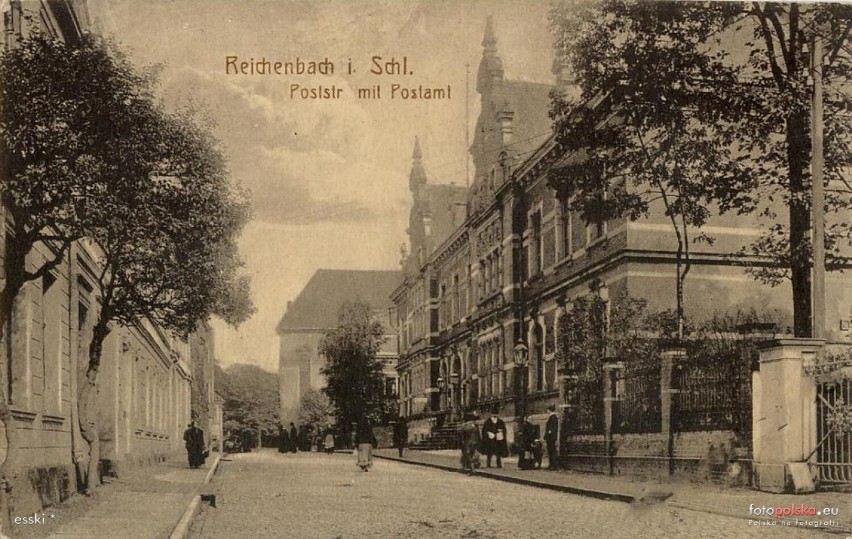 Gmach niegdysiejszej poczty w Dzierżoniowie, 1918 rok.