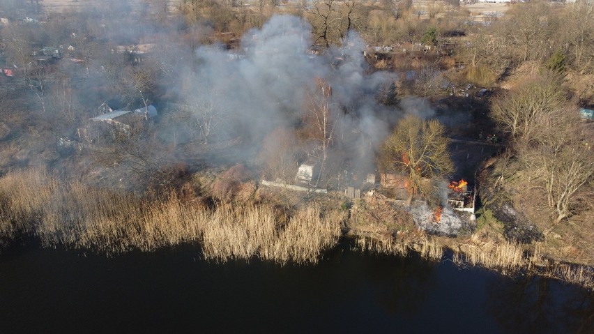 Płonęła altana ogrodowa nad Odrą w Kostrzynie. Pożar wybuchł...