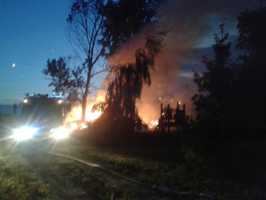 Pożar stodoły w Strzyżewie