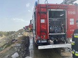 Pożar na wysypisku śmieci w Płoszowie w gminie Radomsko