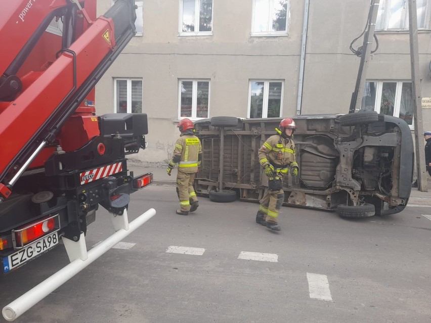  Wypadek w Zgierzu na skrzyżowaniu ulic Rembowskiego i Mielczarskiego