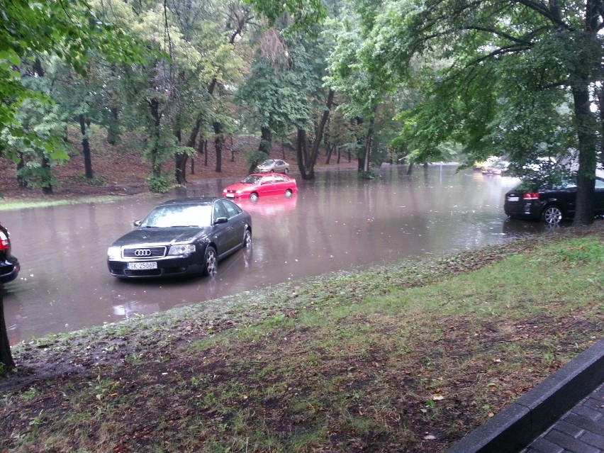 Burze z gradem w śląskim 10.08.2014