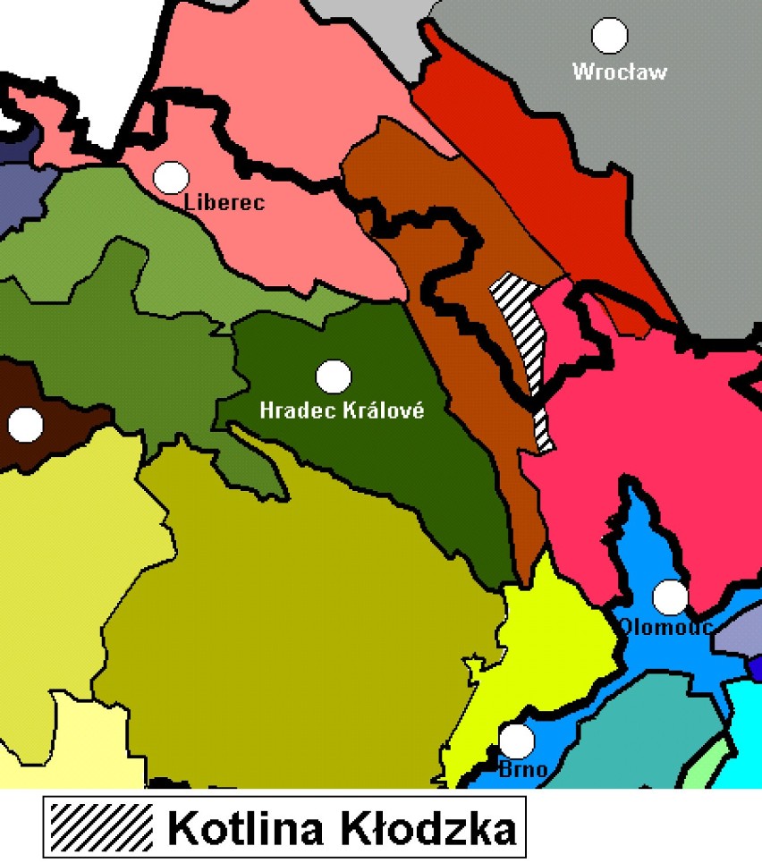 Kotlina Kłodzka w obrębie regionalizacji fizycznogeograficznej Polski i Czech