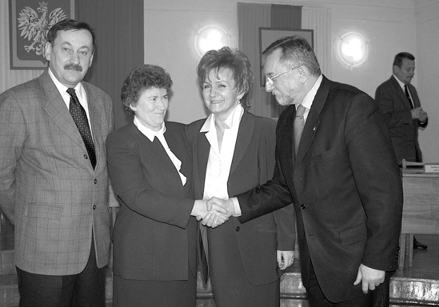 Od lewej: Andrzej Wiśniewski, Stanisława Rokicka, Małgorzata Kufel i Eugeniusz Piasecki