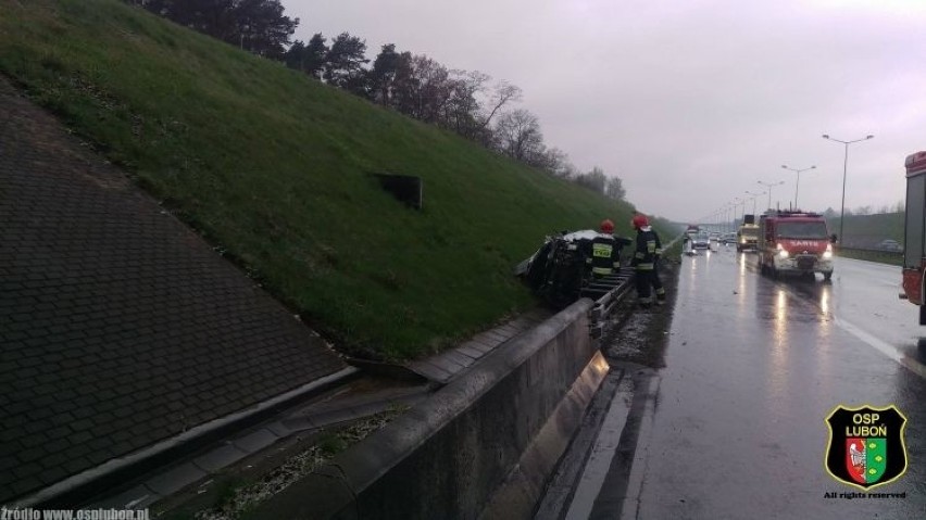 Poniedziałkowy karambol na A2