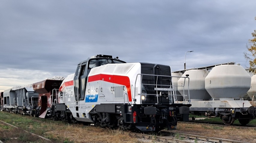 Test lokomotywy na bocznicy kolejowej w Ciech Cargo w...