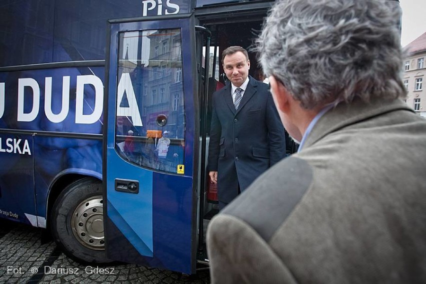 Andrzej Duda, kandydat PiS na prezydenta Polski spotkał się...