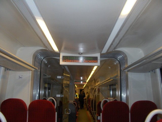 Wnętrze pociągu.