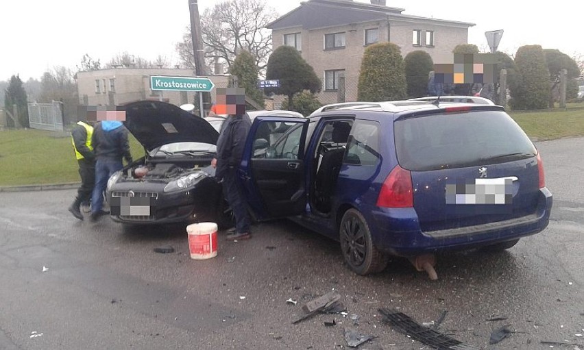 Zderzenie czterech samochodów w Skrzyszowie