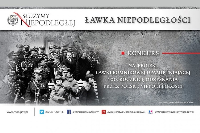 W Ińsku i w Kobylance staną multimedialne Ławki Niepodległości. Będą odtwarzać Marsz Pierwszej Brygady i przemówienia marszałka Piłsudskiego