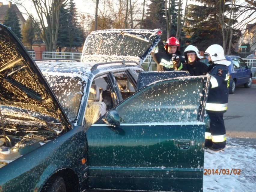 Kobylin - Pożar samochodu