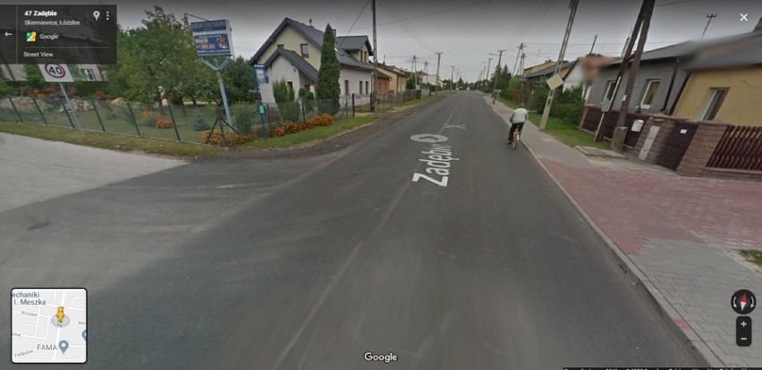 Skierniewice. Osiedle Zadębie w Google Street View