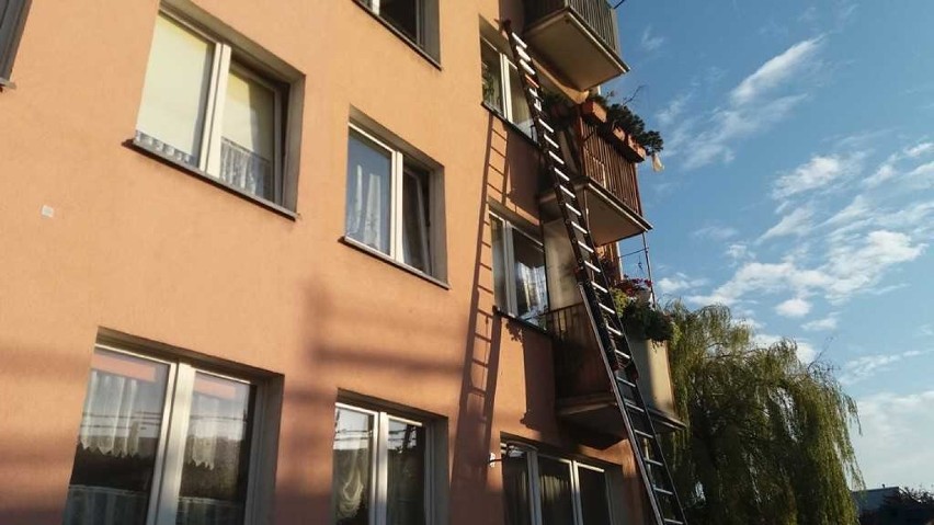Pożar mieszkania w bloku przy ulicy Górnośląskiej w Kaliszu